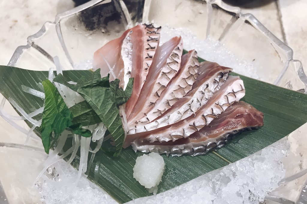 cha kaiseki osakana porgy sashimi