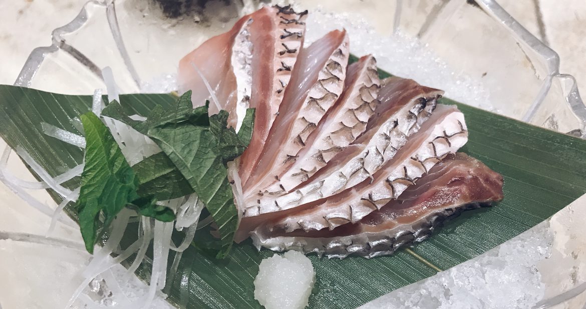 cha kaiseki osakana porgy sashimi