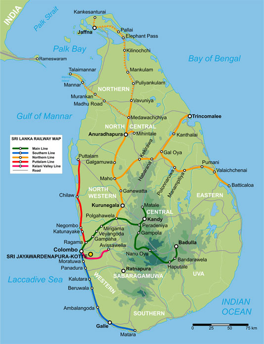 Sri Lanka Train Route
